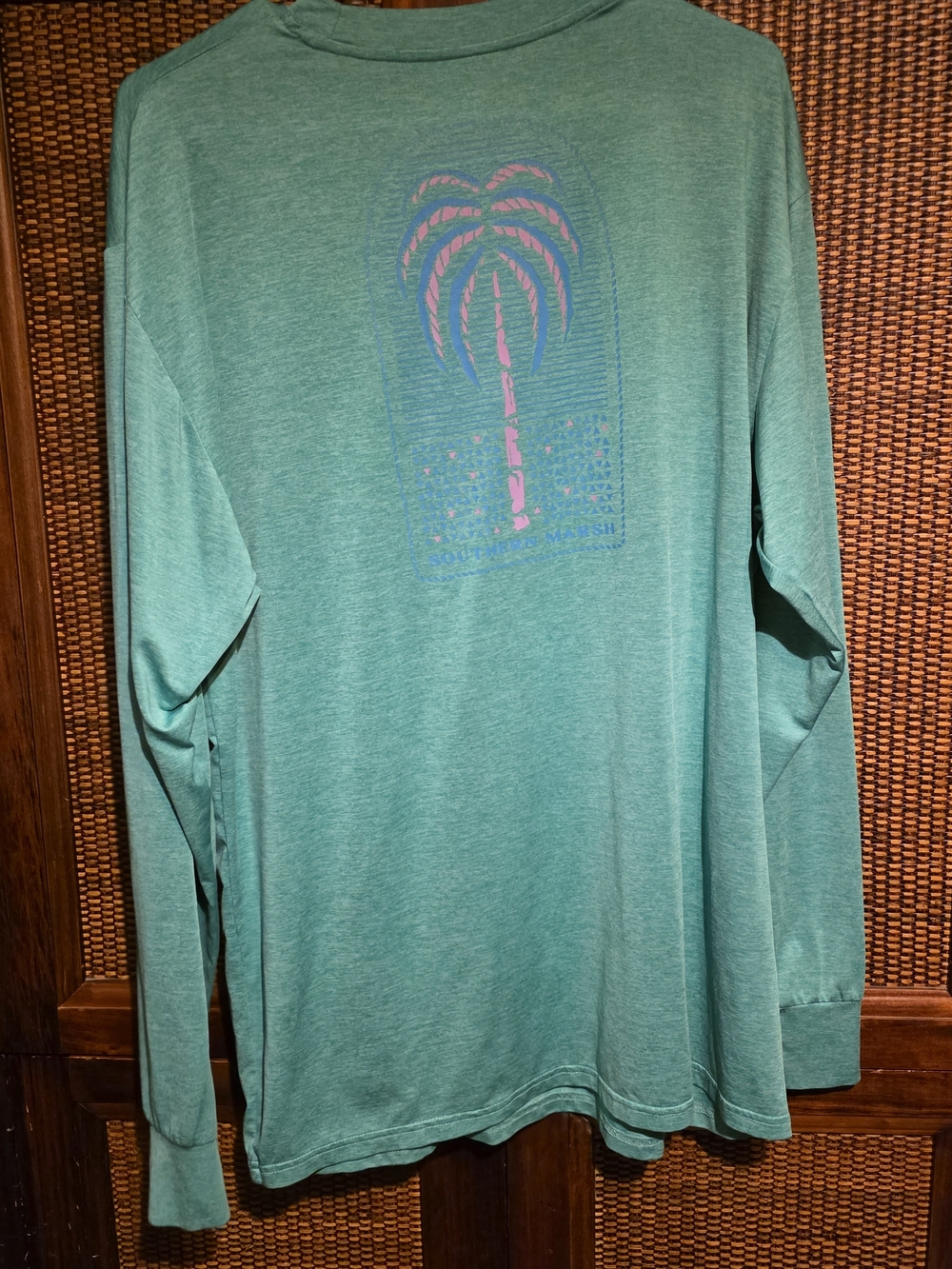 Southern Marsh Men's Long Sleeve Performance Pocket Tee - Teal Large EUC - Picture 2 of 4